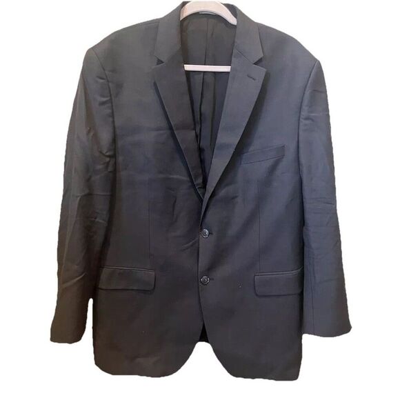 Jos A Bank Travelers Collection Tailored Fit Jacket Men Size 46L/40W Blue Gray - Picture 1 of 6